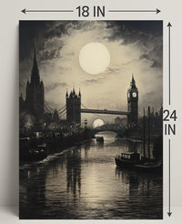 Moonlit London Poster