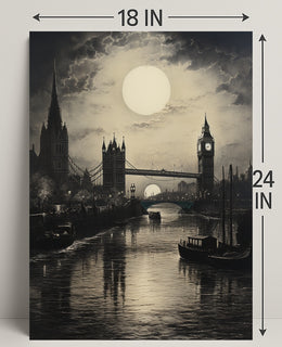 Moonlit London Poster