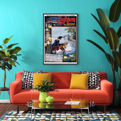 Enghien les Bains Vintage Poster