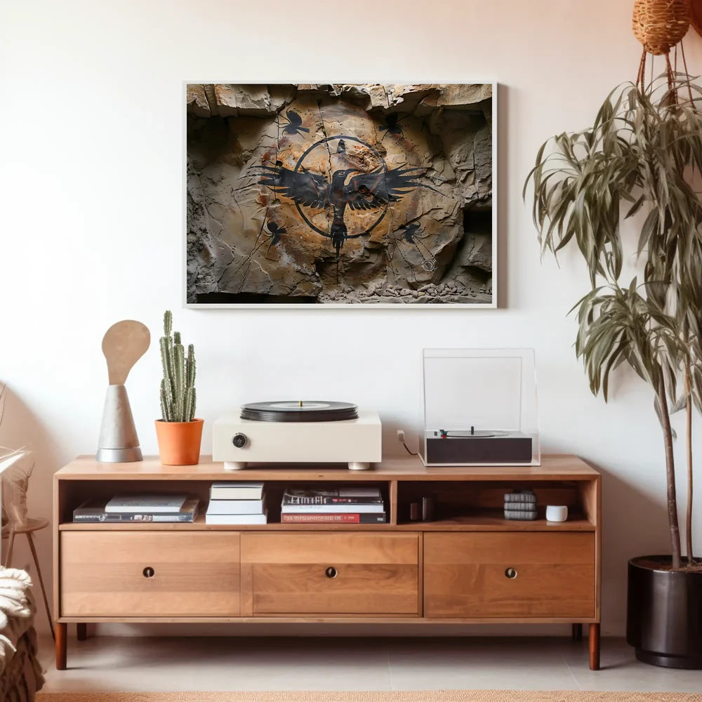 Ancient Bird Flight Tribal Art Poster Print