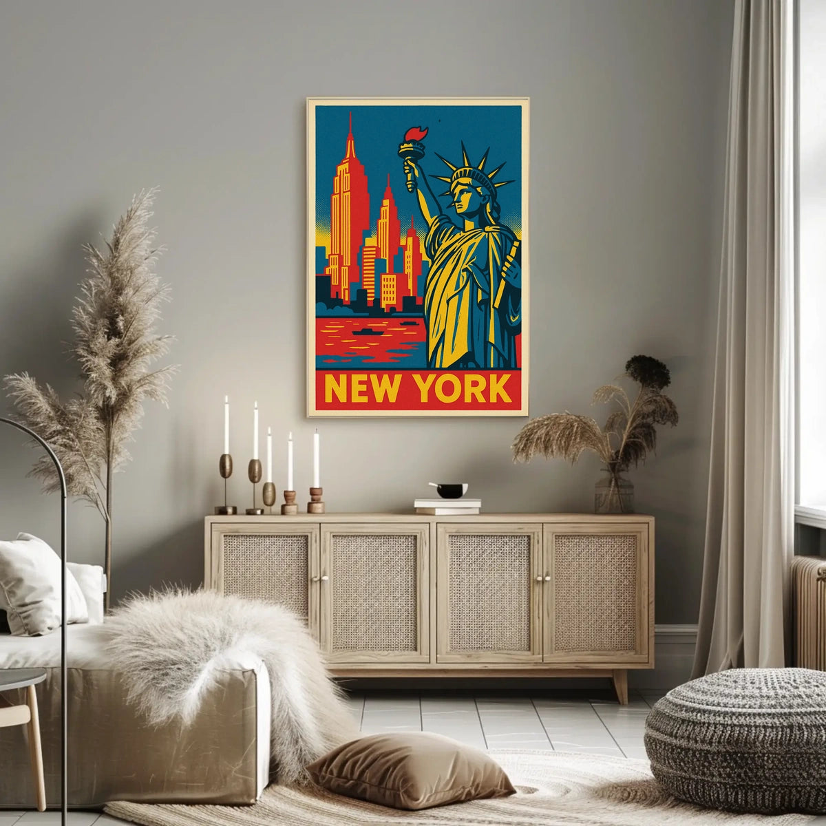 New York Iconic Landmarks Poster