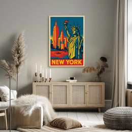 New York Iconic Landmarks Poster