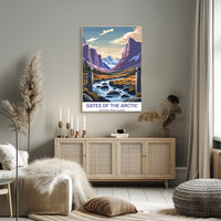 Vintage Scenic Landscape: Gates of Arctic National Park Poster