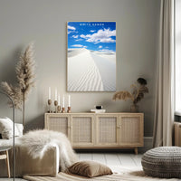 White Sands Travel Poster Minimalist Desert Print