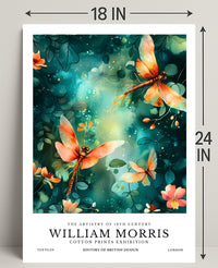 William Morris Inspired Art Nouveau Floral Artistic Poster