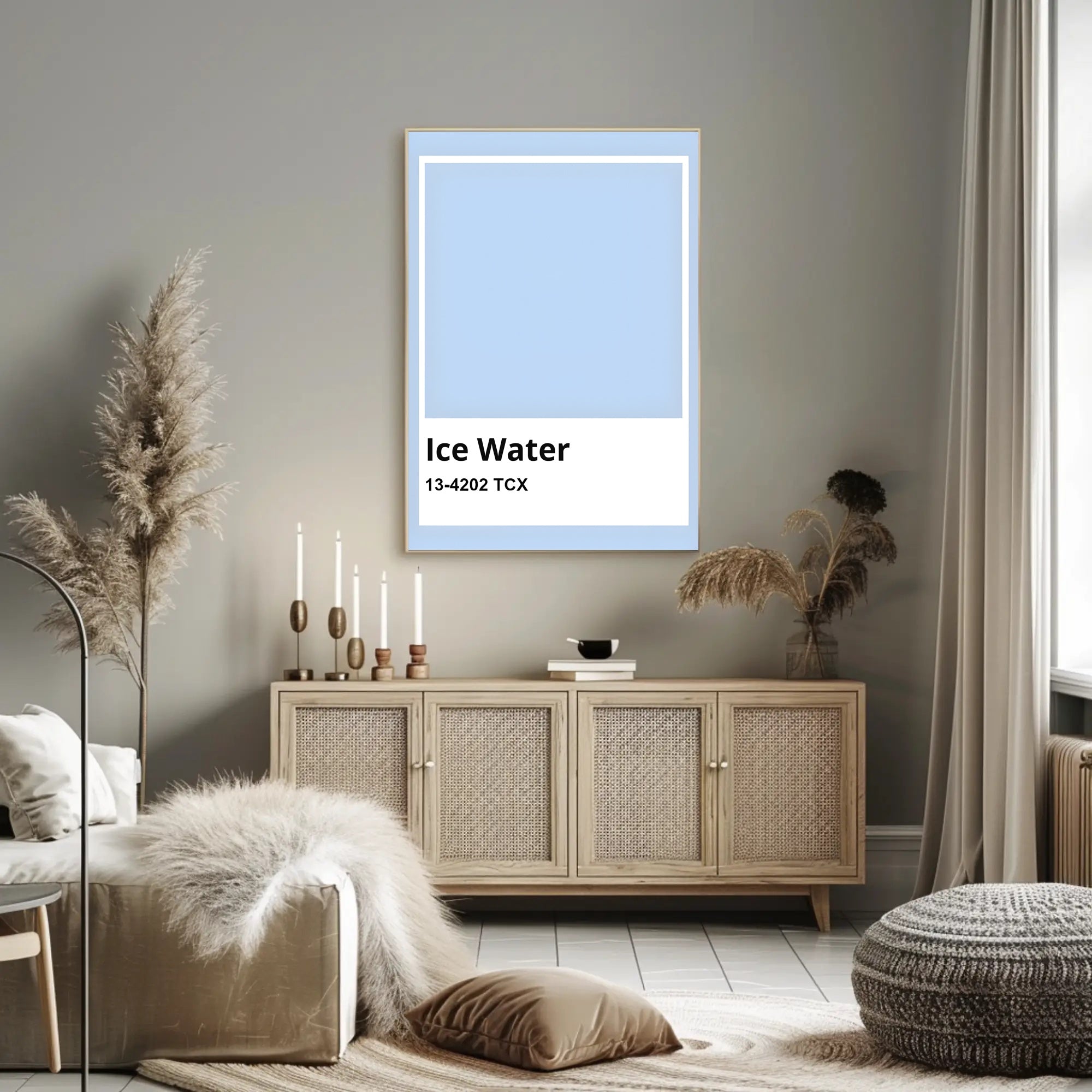 Minimalist Ice Water Color Swatch Art Poster PosterGoat
