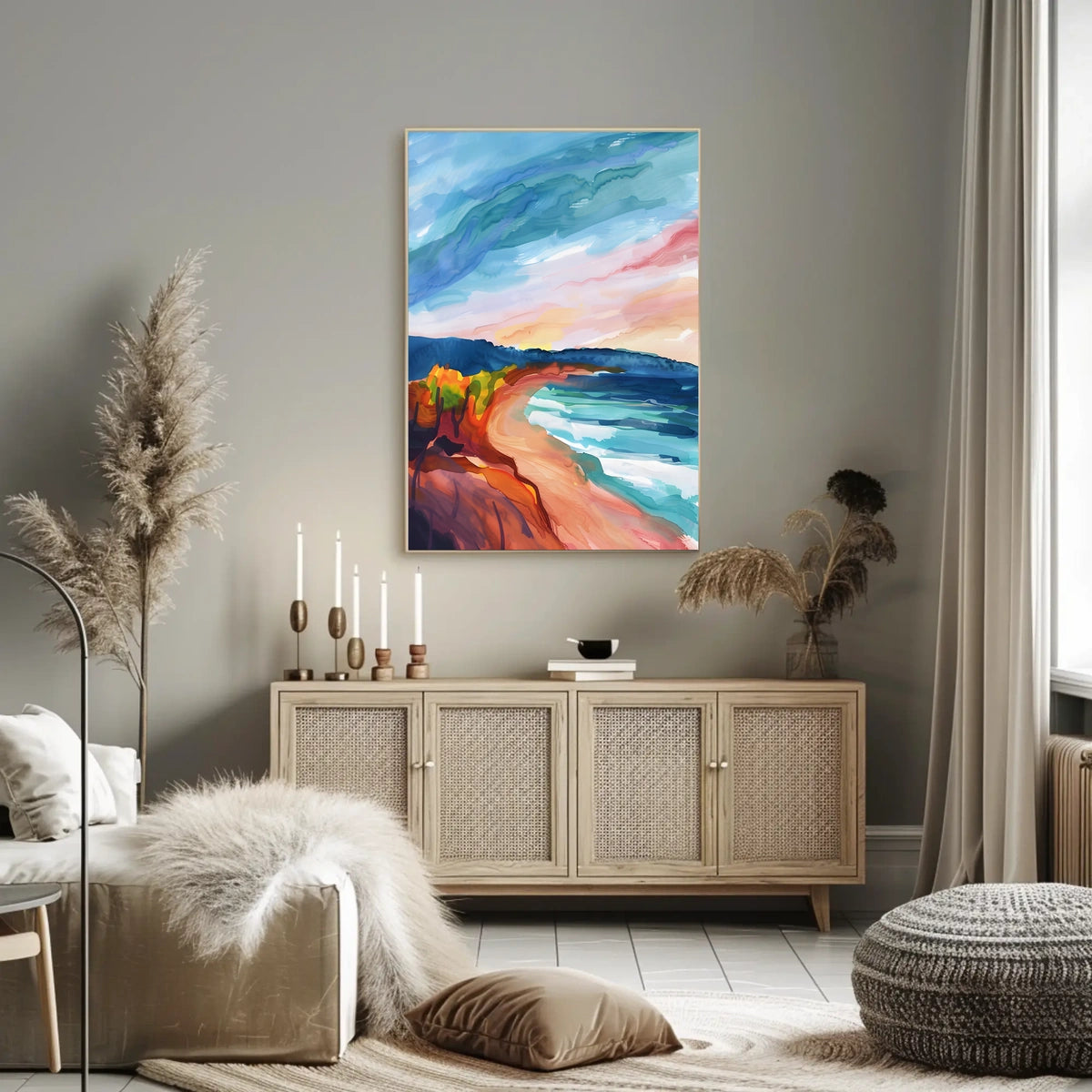 Vibrant Coastal Landscape Poster