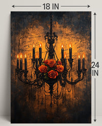 Chandelier Of Roses Poster