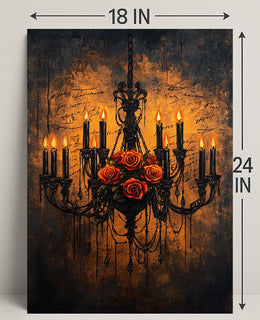 Chandelier Of Roses Poster