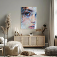 Mystical Medieval Cloaked Figure Fantasy Art Poster PosterGoat