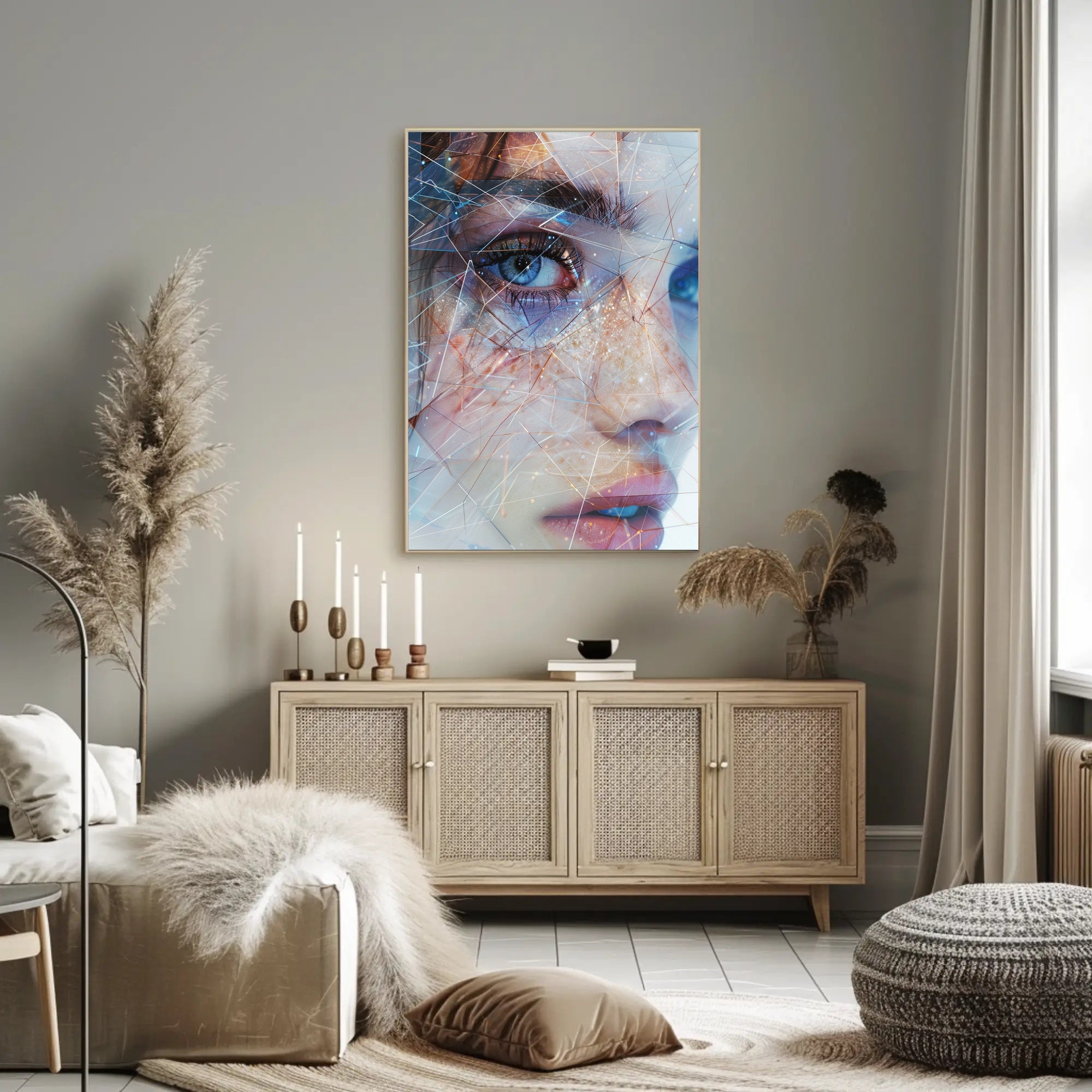 Mystical Medieval Cloaked Figure Fantasy Art Poster PosterGoat