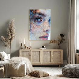 Mystical Medieval Cloaked Figure Fantasy Art Poster PosterGoat