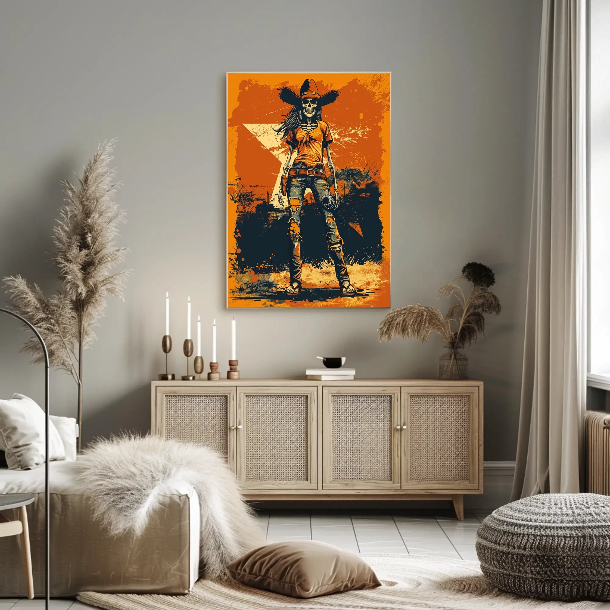 Skeleton Cowboy Poster PosterGoat