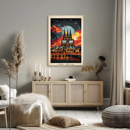 Cologne Cathedral at Sunset Poster