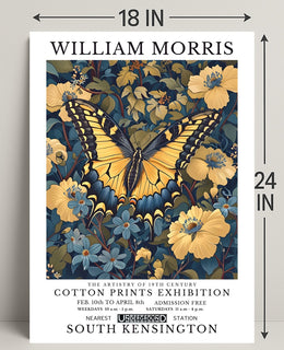 William Morris Butterfly and Floral Heritage Artistic Poster
