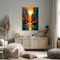 Urban Sunset Symphony Poster PosterGoat