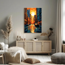 Urban Sunset Symphony Poster PosterGoat