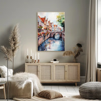 Belgium Bruges Canal and Old Town Poster