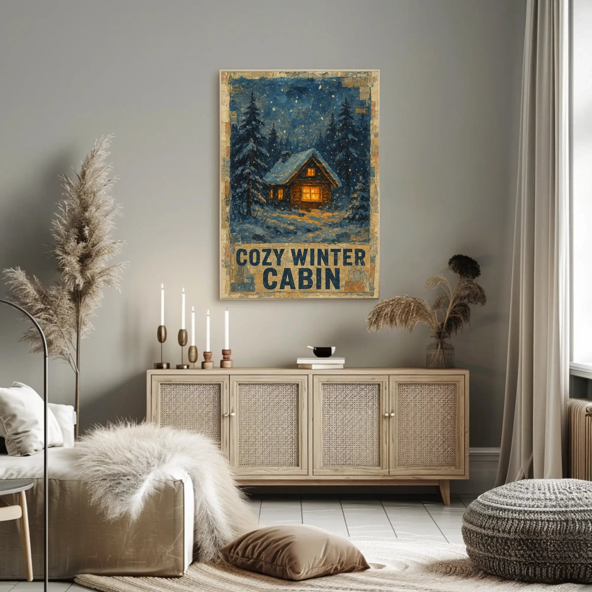 Cozy Winter Cabin Poster