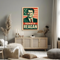 Ronald Reagan Retro Portrait American Nostalgia Poster