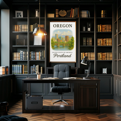 Oregon, Portland Signature Series Vintage Travel Poster