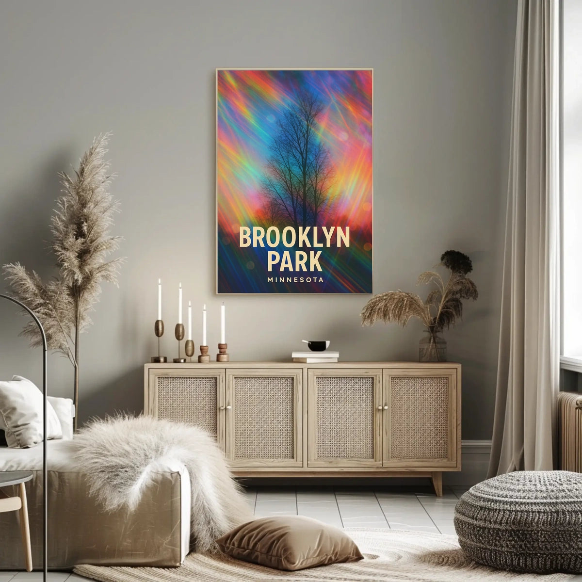 Brooklyn Park Minnesota Scenic Minimalist Wanderlust Poster