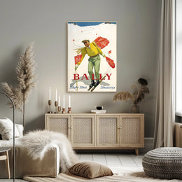 Bally Ski Shoes Advertisement Poster PosterGoat