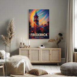Iconic Frederick Maryland Vibrant Landmark Art Deco Realism Travel Dream Decor Poster
