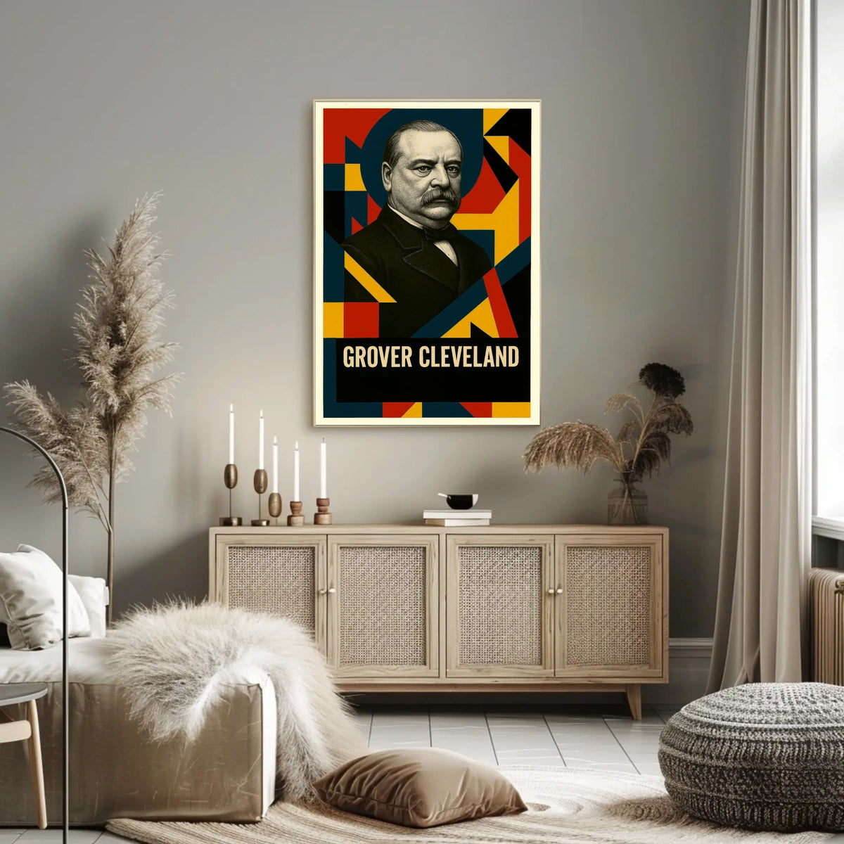 Grover Cleveland 24th President of the United States Abstract Pop Poster