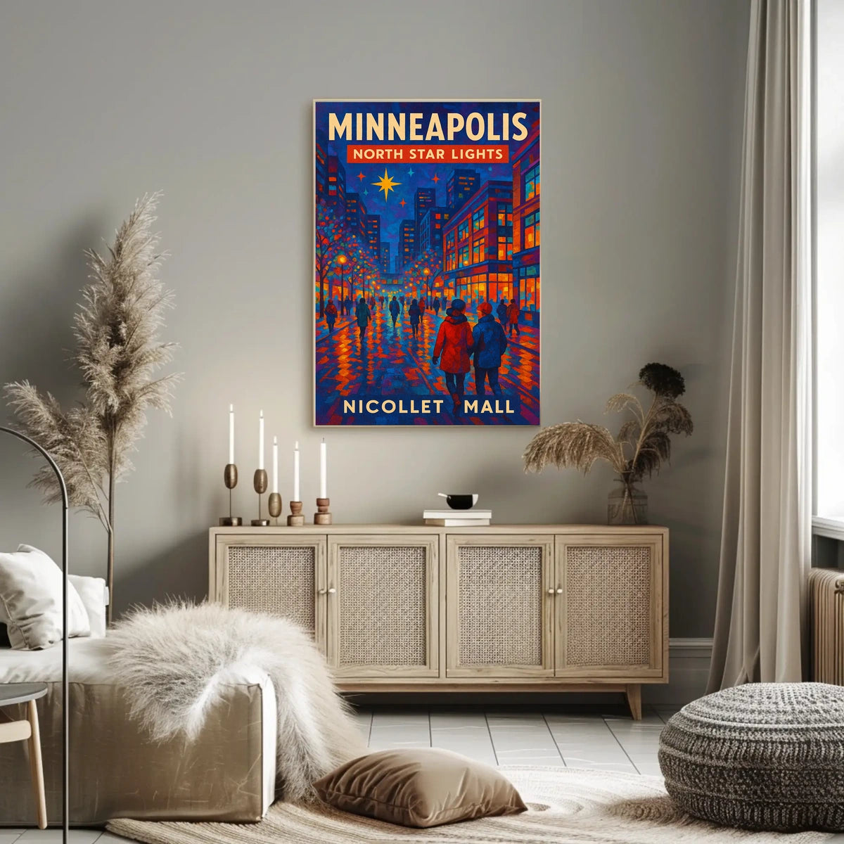 Minneapolis North Star Lights Poster