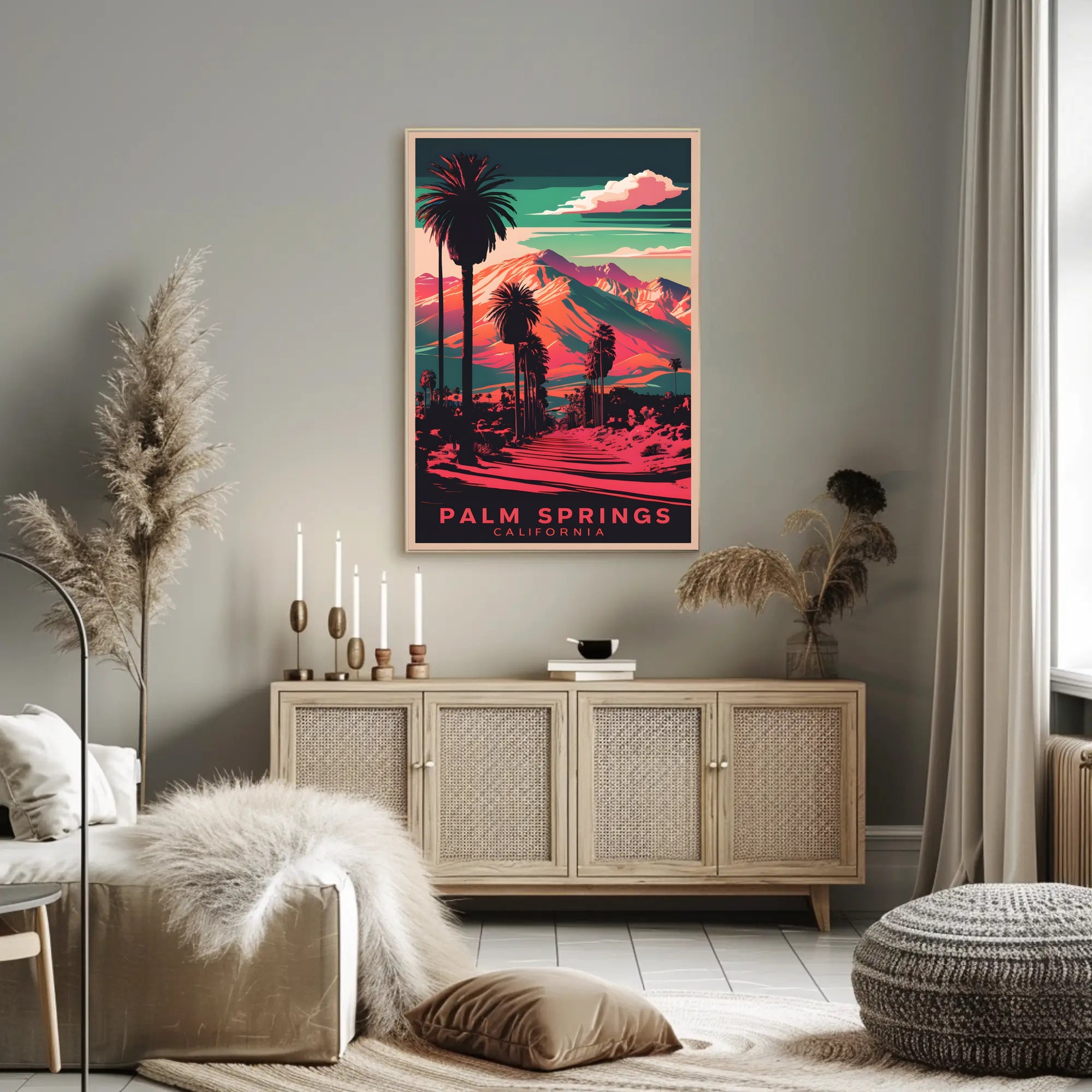 Palm Springs Retro Poster