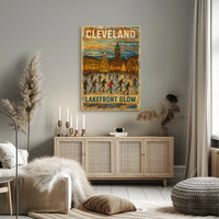 Cleveland Lakefront Glow Poster