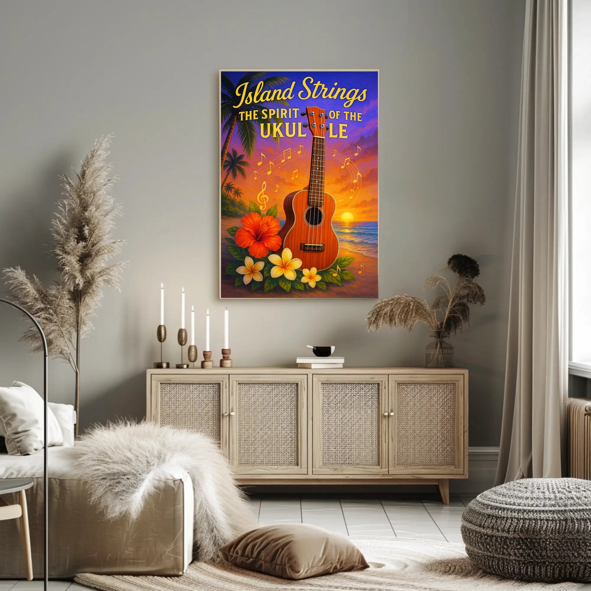 Island Strings - The Spirit of the Ukulele Poster PosterGoat