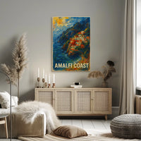 Amalfi Coast Poster Coastal Wall Art 18x24 Museum Poster