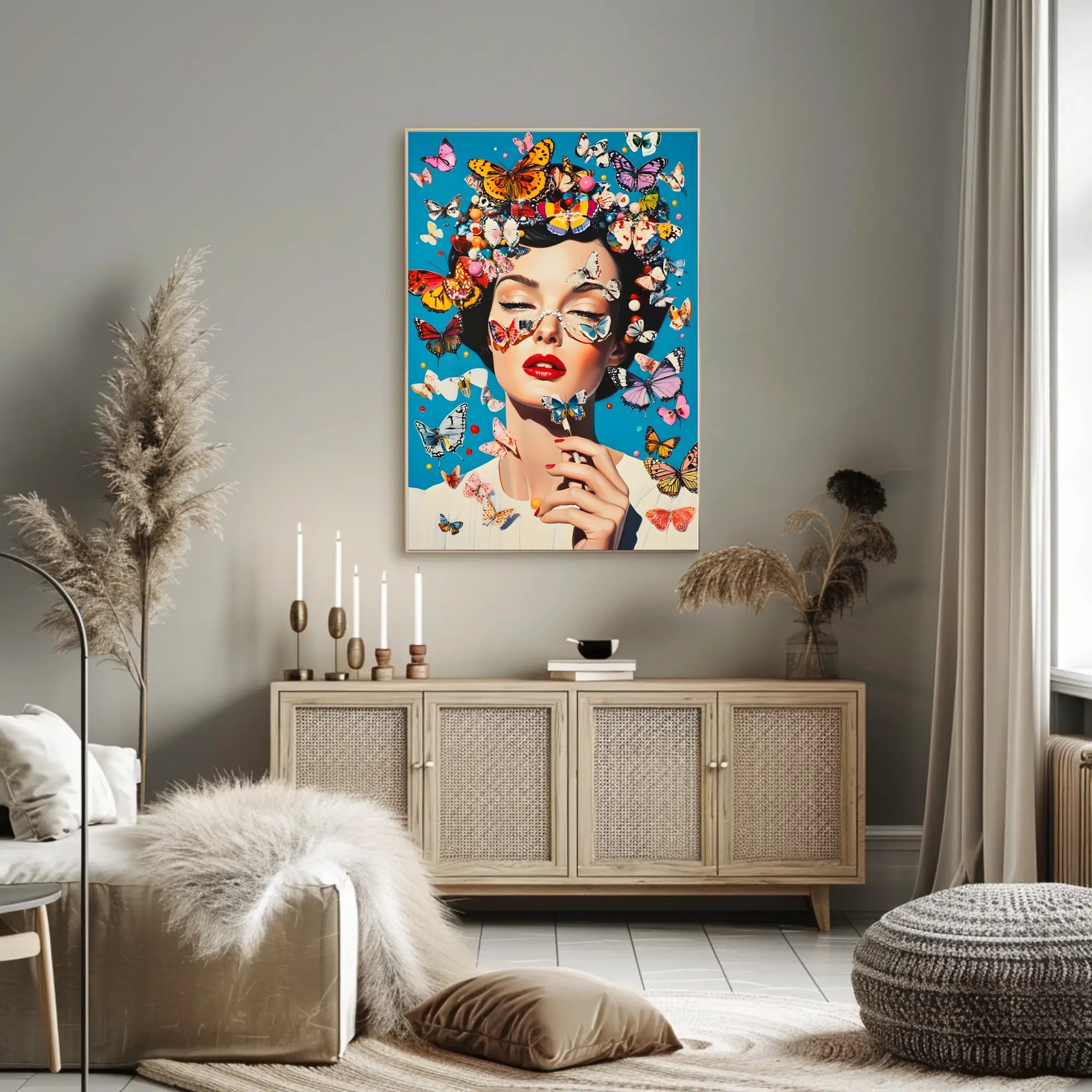 Butterfly Reverie Colorful Surreal Wall Art Print