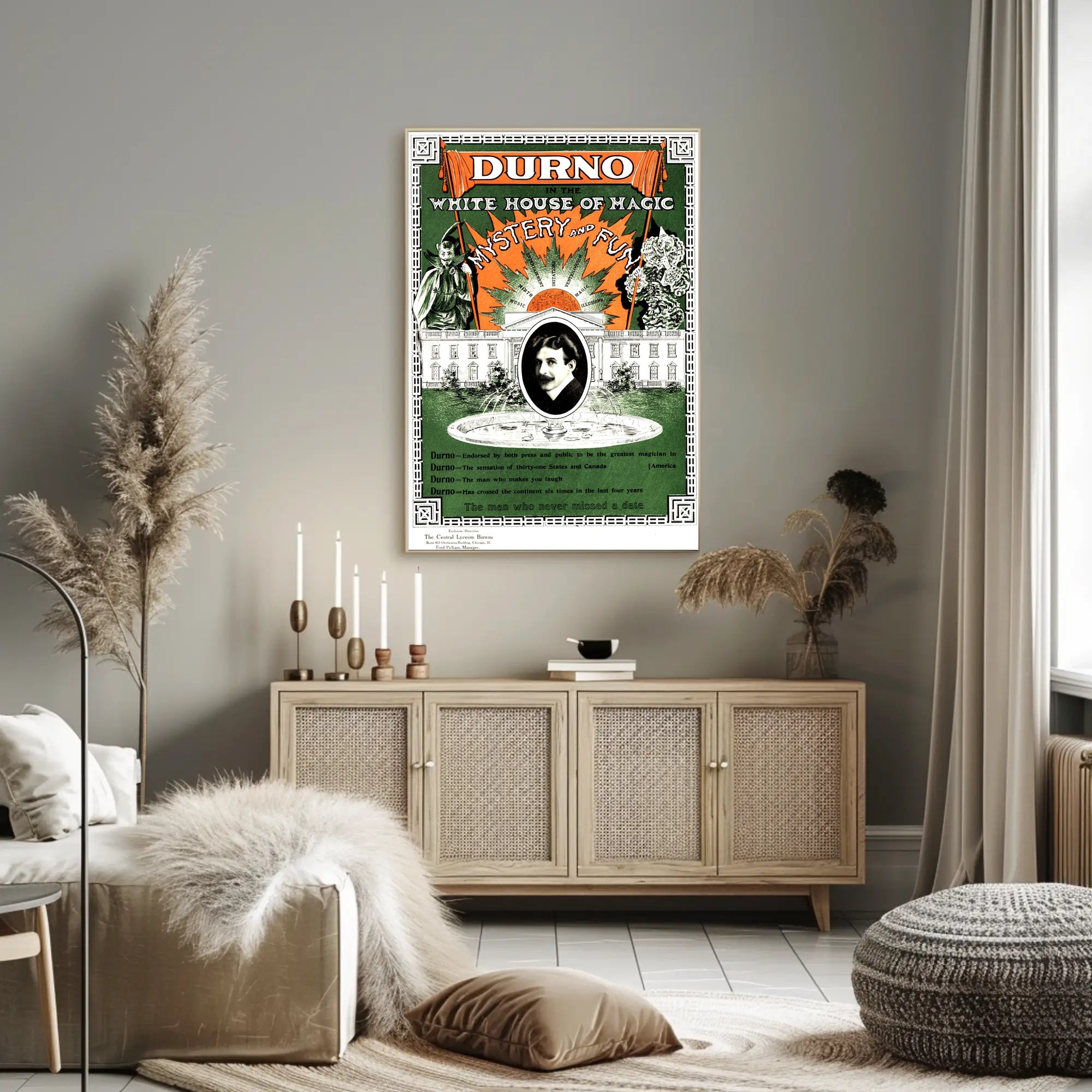 Durno Magic Show Vintage Entertainment Poster