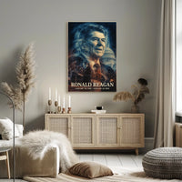 Ronald Reagan 40th President of the United States Double Exposure Poster
