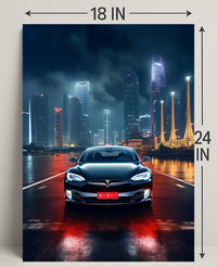 Electric Elegance In The City Poster