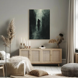 Dark Silhouette: Enigmatic Urban Art Poster PosterGoat
