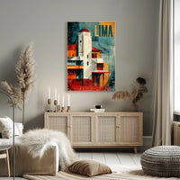 Lima Architectural Abstraction Poster