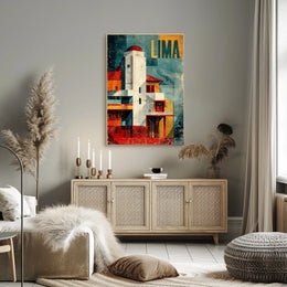 Lima Architectural Abstraction Poster