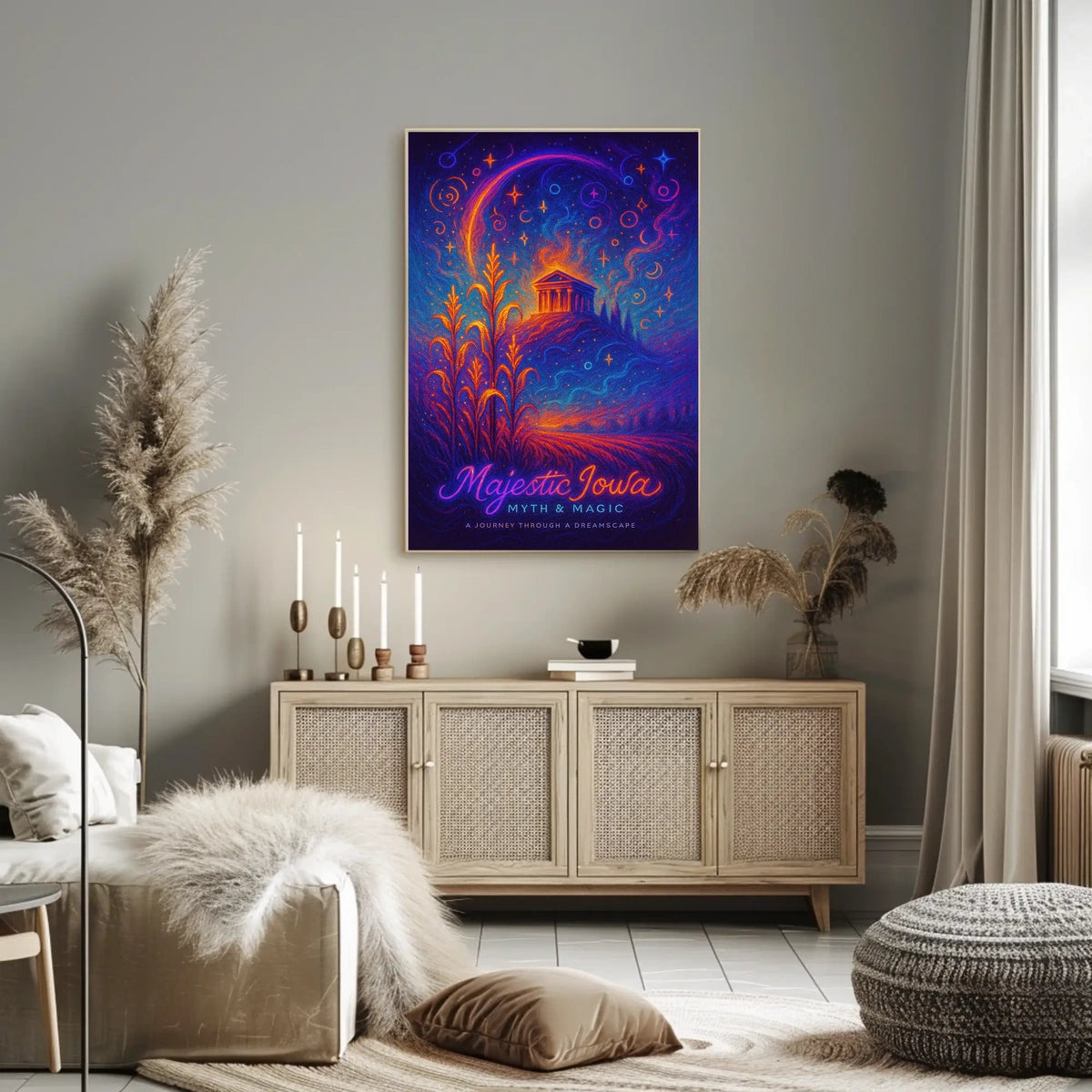 Majestic Iowa Myth Magic Poster