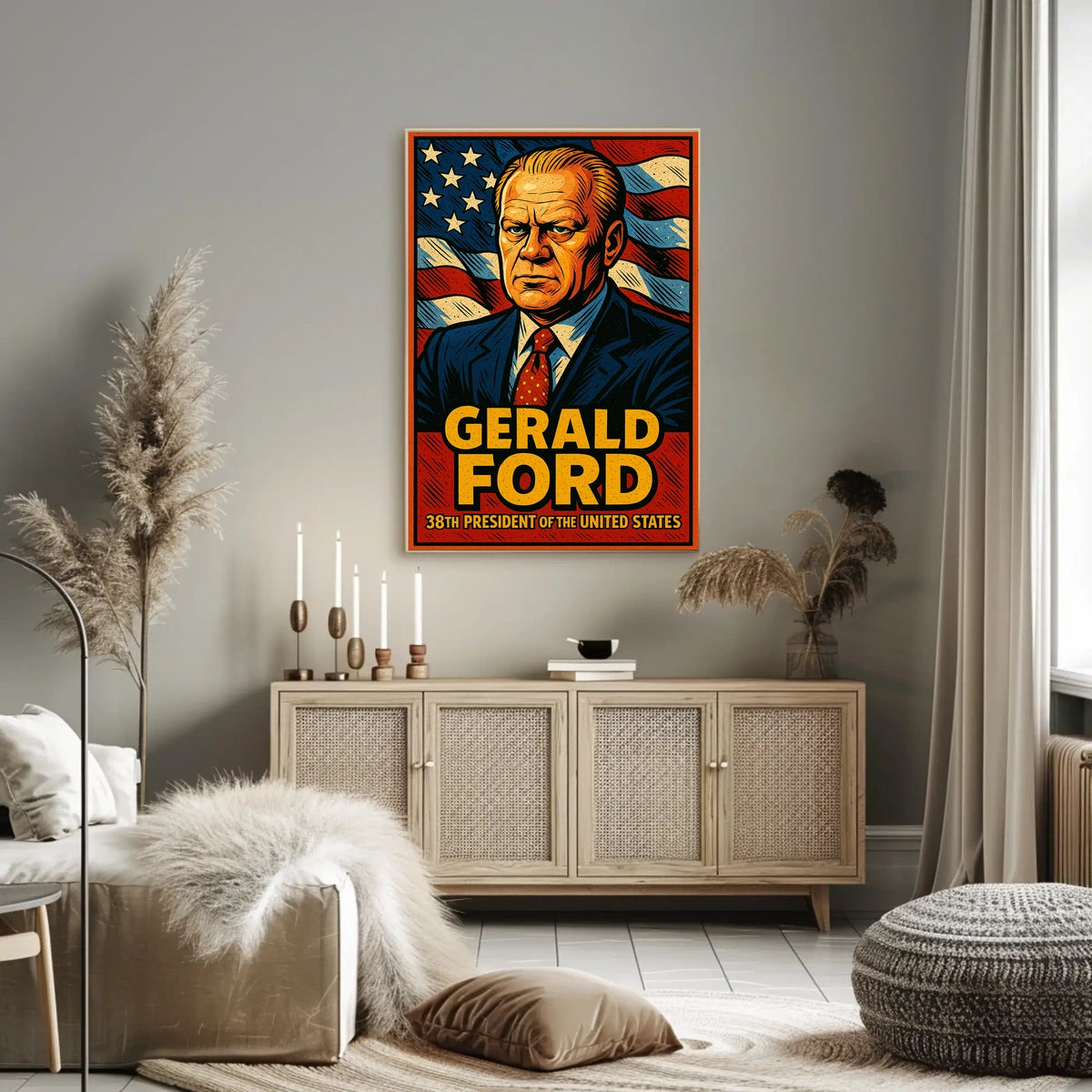 Gerald Ford 38th President Poster Museum Quality Wall Art