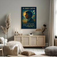 Jimmy Carter Vintage Americana Artistic Wall Poster PosterGoat