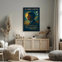Jimmy Carter Vintage Americana Artistic Wall Poster PosterGoat