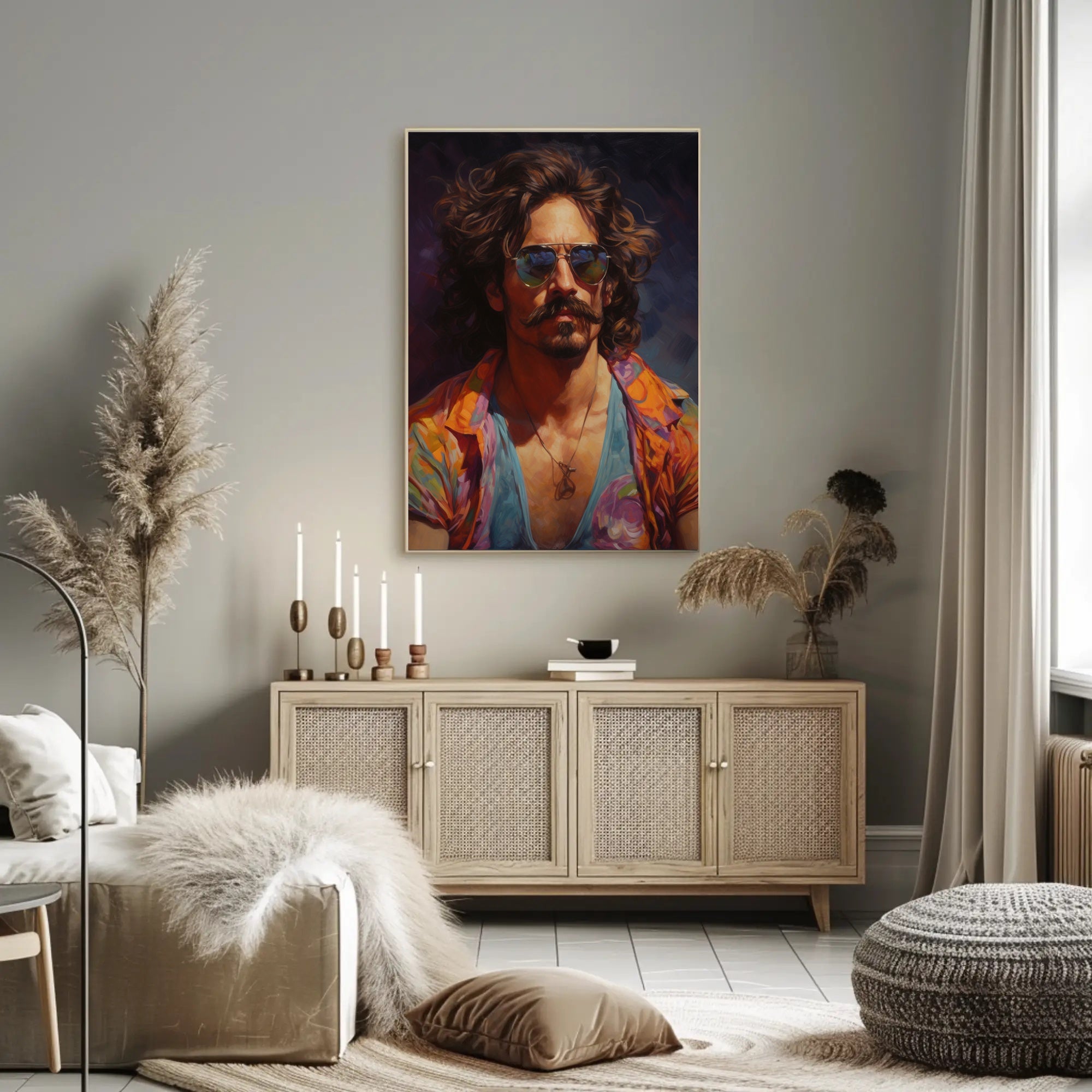 Vibrant Portrait Of A Modern Icon Modern Poster PosterGoat