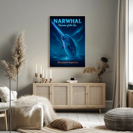 Majestic Narwhal Mystical Dramatic Ethereal Poster