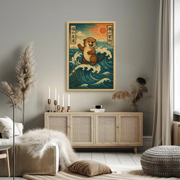 Otters Ocean Adventure Poster PosterGoat
