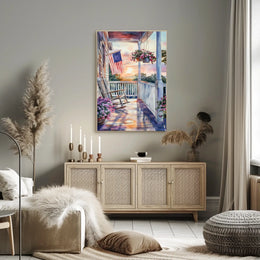 old fashioned front porch Poster