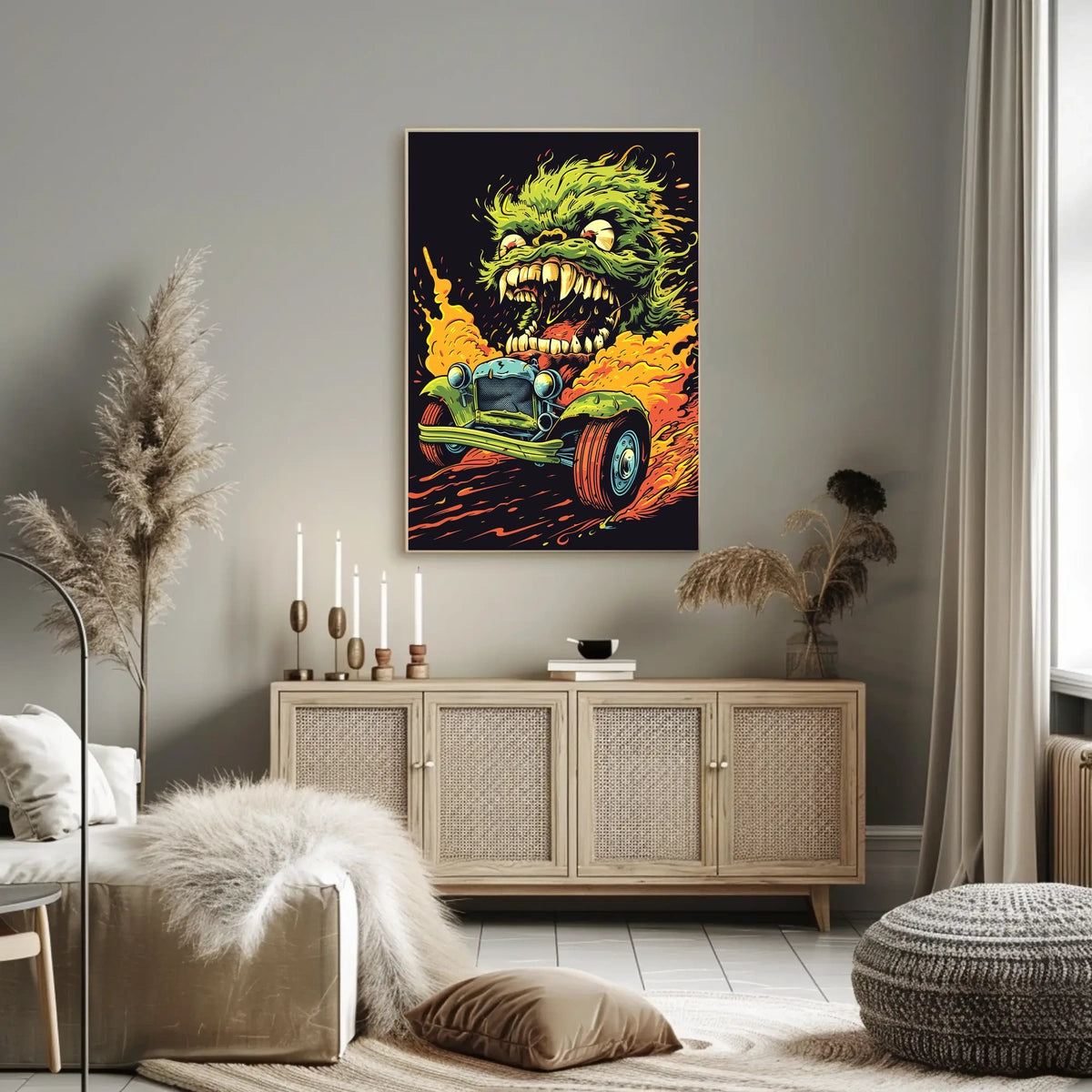 Monster On Wheels Poster